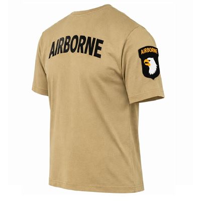 T-shirt AIRBORNE avec écusson de la 101e division sur la manche SAND