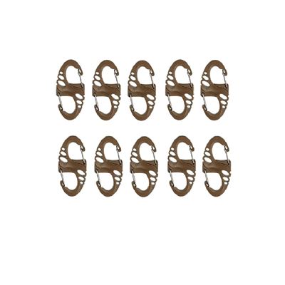 Mousquetons S-HOOK, paquet de 10 pièces COYOTE