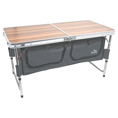 Table pliante de camping - plateau en formica imitation bois Cattara 13481 2