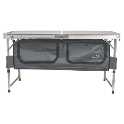 Table pliante de camping - plateau en formica imitation bois Cattara 13481 8