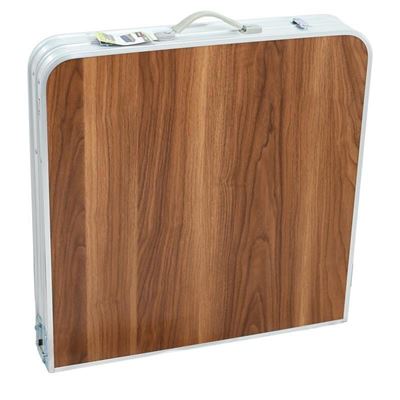 Table pliante de camping - plateau en formica imitation bois Cattara 13481 4