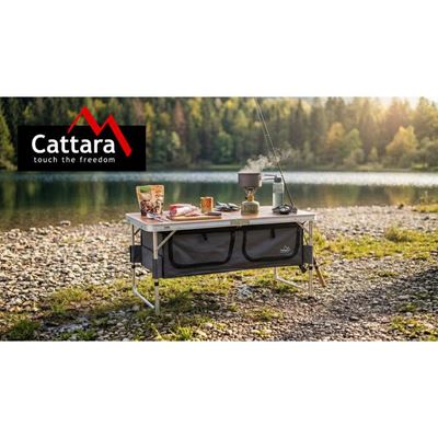 Table pliante de camping - plateau en formica imitation bois Cattara 13481 3