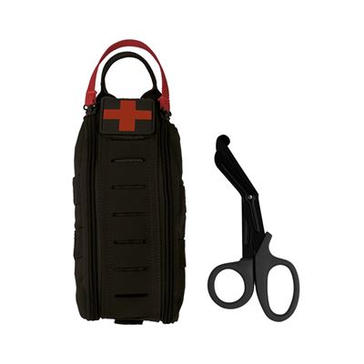 Étui de premiers secours IFAK à fermeture éclair LASER CUT MOLLE avec ciseaux NOIR