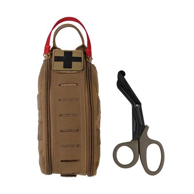 Étui de premiers secours IFAK à fermeture éclair LASER CUT MOLLE avec ciseaux DARK COYOTE