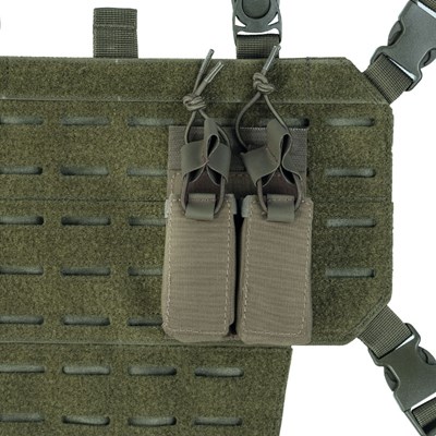 Pochette pour chargeurs de pistolet, fixation par velcro, VERTE MIL-TEC® 13495801 2