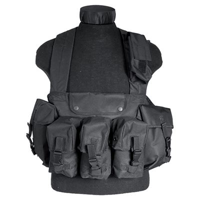 Gilet tactique CHEST RIG 6 poches NOIR