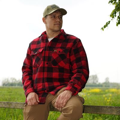 Chemise BOISÉRE en flanelle ROUGE ET NOIR FOSTEX 135301BLACKRED 2