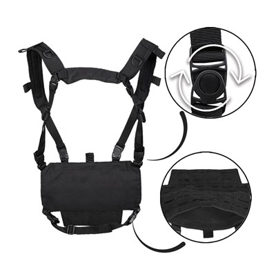 Gilet tactique léger CHEST RIG avec panneau LASER NOIR MIL-TEC® 13530402 2