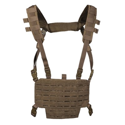 Gilet tactique léger CHEST RIG avec panneau LASER DARK COYOTE