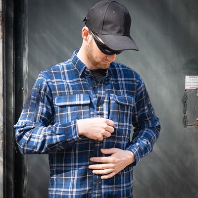 Chemise en flanelle CONTRACTOR à carreaux BLEU Task Force 2215 135505BG 3