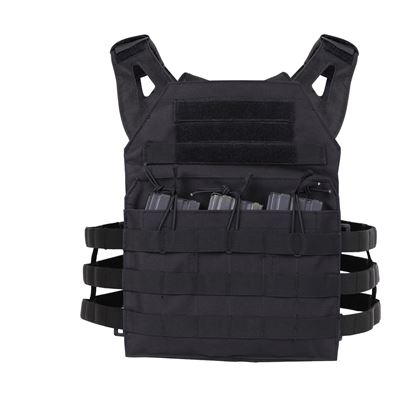 Gilet MOLLE porte-plaques léger NOIR taille extra-large