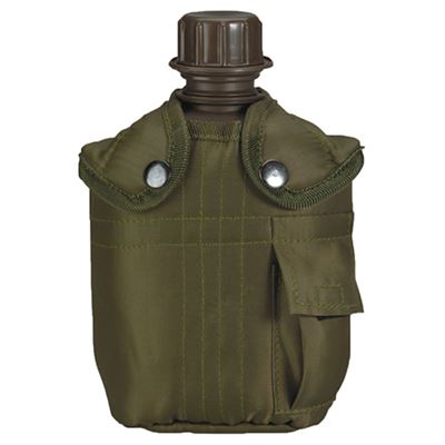 Bouteille de campagne américaine avec étui à pochette VERTE