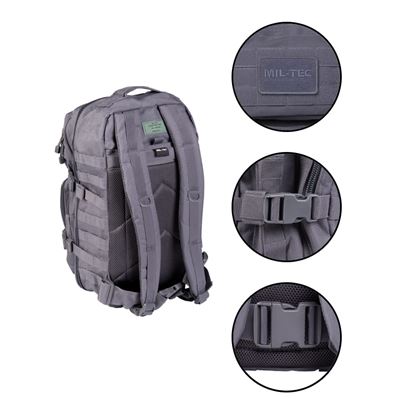 Sac à dos ASSAULT II grand URBAN GREY MIL-TEC® 14002208 2