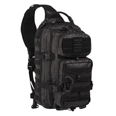 Sac à dos ASSAULT grand format avec une sangle PU enduit NOIR