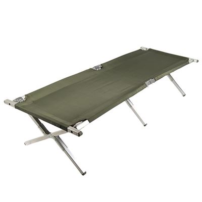 Chaise longue pliante de type américain avec cadre renforcé en aluminium VERT MIL-TEC® 14401000 2