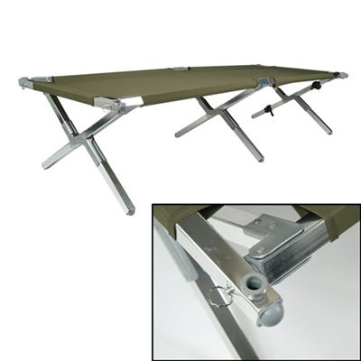 Chaise longue US GEN.II pliable avec cadre en aluminium VERT