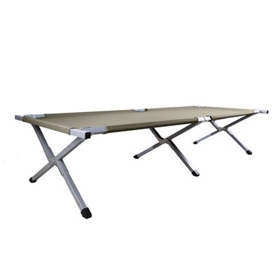 Chaise longue pliante de type américain avec cadre en acier 190 x 65 cm VERTE