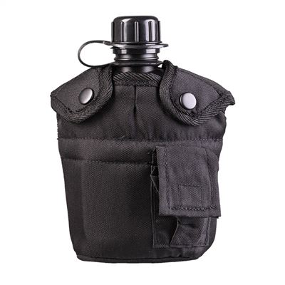 Bouteille de campagne US 1 l avec goulot et étui NOIR