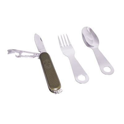 Couverts avec couteau multifonction de poche