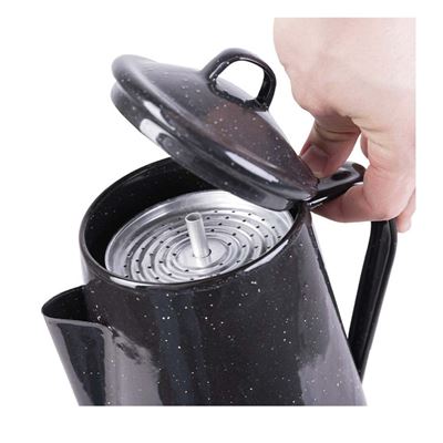 Bouilloire émaillée avec percolateur 2 l NOIRE MIL-TEC® 14680002 2