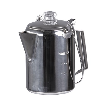 Bouilloire en acier inoxydable avec percolateur pour 9 tasses