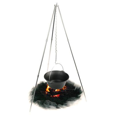 Trépied avec chaîne pour marmite à vis