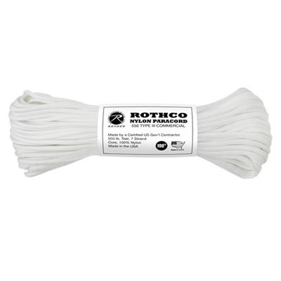 Cordon PARACORD nylon 550LB ø 4 mm / 30 m BLANC