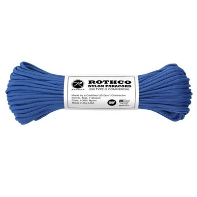 Cordon PARACORD nylon 550LB ø 4 mm / 30 m BLEU