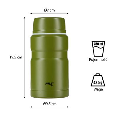 Thermos à repas 750 ml VERT NILS Camp 15-02-050 10