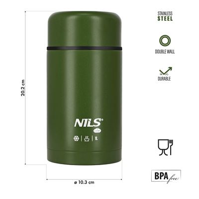 Thermos pour repas 1 000 ml VERT NILS Camp 15-02-105 9