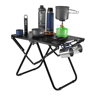 Table de camp pliable en acier NOIRE NILS Camp 15-03-353 4