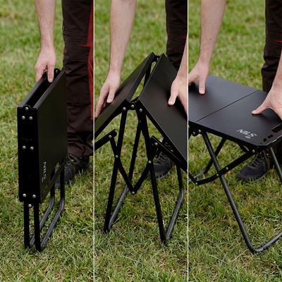 Table de camp pliable en acier NOIRE NILS Camp 15-03-353 8