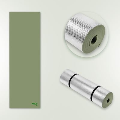 Tapis de sol en mousse avec feuille d'aluminium 190 × 60 × 1,2 cm VERT/ALU NILS Camp 15-05-408 9