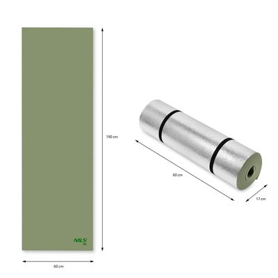 Tapis de sol en mousse avec feuille d'aluminium 190 × 60 × 1,2 cm VERT/ALU NILS Camp 15-05-408 7