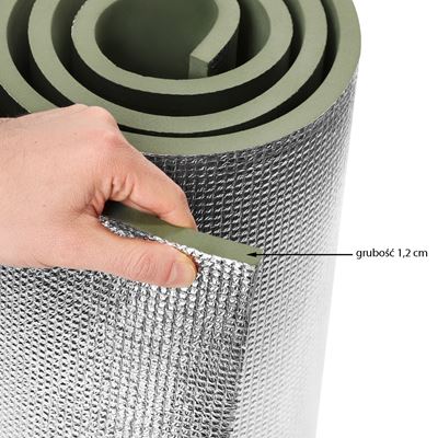 Tapis de sol en mousse avec feuille d'aluminium 190 × 60 × 1,2 cm VERT/ALU NILS Camp 15-05-408 6