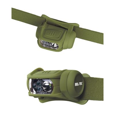 Lampe frontale LED 4 couleurs BLANC / VERT / ROUGE / BLEU - VERT MIL-TEC® 15170101 2