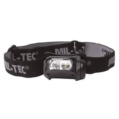 Lampe frontale LED 4 couleurs BLANC / VERT / ROUGE / BLEU - NOIR