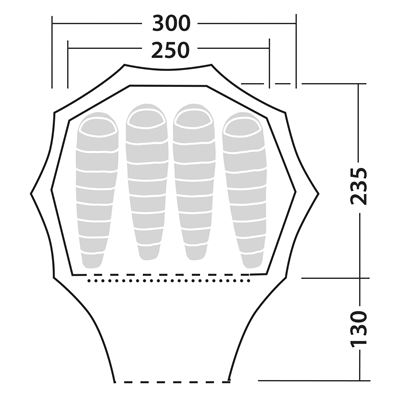 Tente pour 4 personnes ROBENS GREEN CONE VERTE ROBENS 152094 3