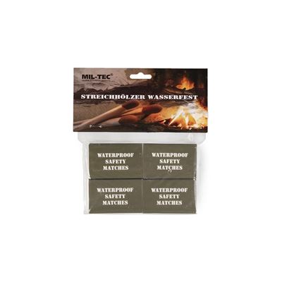 Allumettes WATERPROOF résistantes à l'eau, lot de 4 boîtes