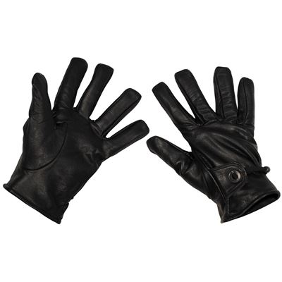 Gants WESTERN à doigts en cuir NOIRS