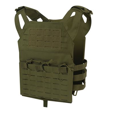 Gilet LASER CUT MOLLE porte-plaques léger VERT