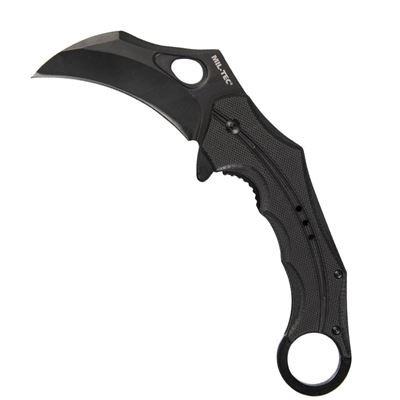 Couteau pliant G10 KARAMBIT lame lisse NOIR