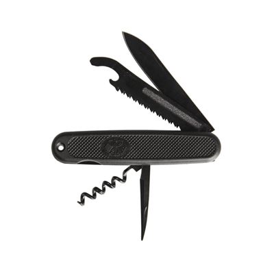 Couteau pliant BW multifonctionnel avec aigle NOIR