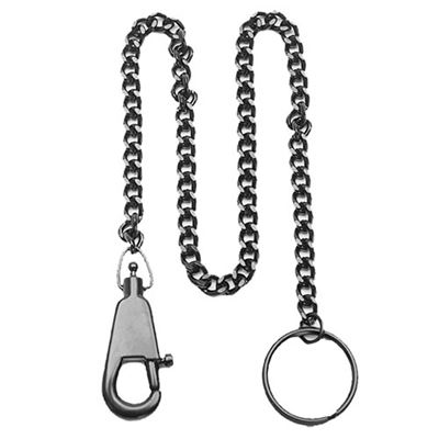 Chaîne avec mousqueton 40 cm NOIR