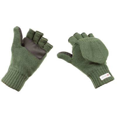 Gants mitaines tricotés avec rabat VERT MFH 15457B 2