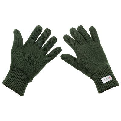 Gants tricotés à doigts Thinsulate™ VERTS