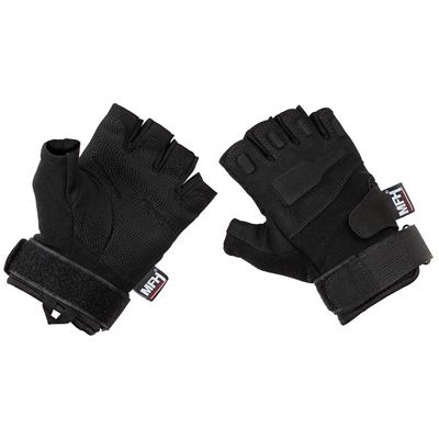 Gants tactiques sans doigts PROTECH NOIRS