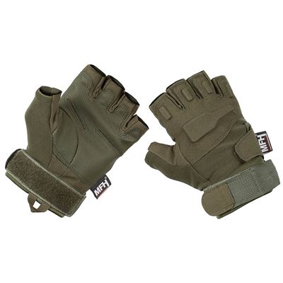 Gants tactiques sans doigts PROTECH VERTS