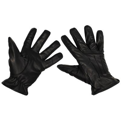 Gants en cuir kevlar NOIRS