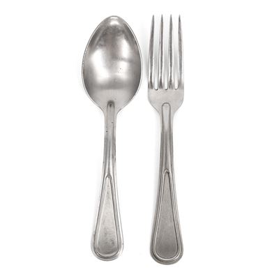 Couverts - cuillère et fourchette BELGE usagé